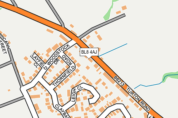 BL8 4AJ map - OS OpenMap – Local (Ordnance Survey)