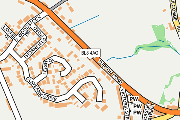 BL8 4AQ map - OS OpenMap – Local (Ordnance Survey)