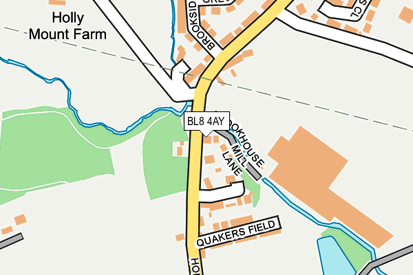 BL8 4AY map - OS OpenMap – Local (Ordnance Survey)