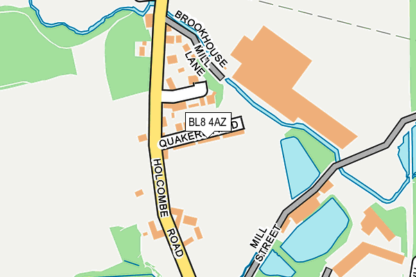 BL8 4AZ map - OS OpenMap – Local (Ordnance Survey)