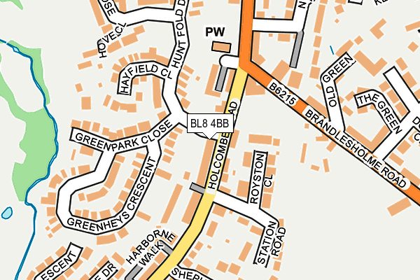BL8 4BB map - OS OpenMap – Local (Ordnance Survey)