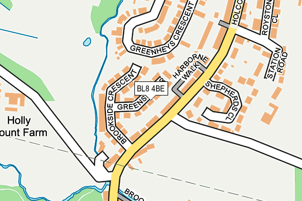 BL8 4BE map - OS OpenMap – Local (Ordnance Survey)