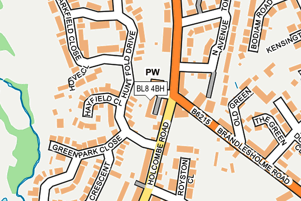BL8 4BH map - OS OpenMap – Local (Ordnance Survey)