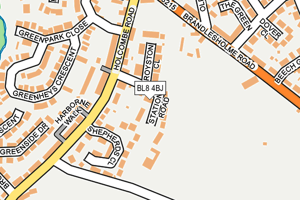 BL8 4BJ map - OS OpenMap – Local (Ordnance Survey)