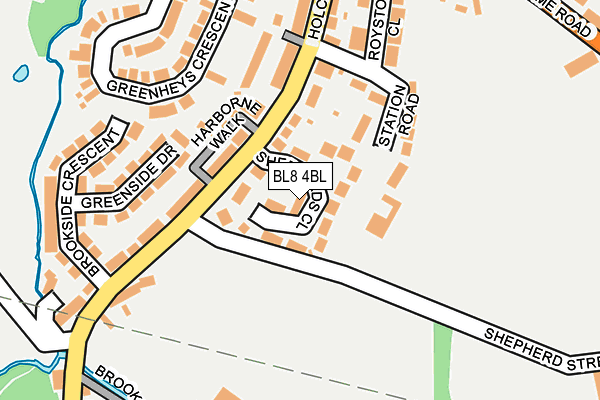 BL8 4BL map - OS OpenMap – Local (Ordnance Survey)