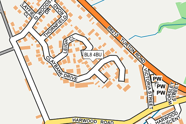 BL8 4BU map - OS OpenMap – Local (Ordnance Survey)