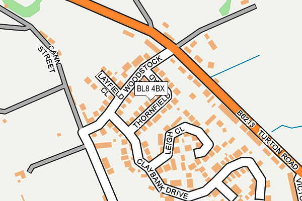 BL8 4BX map - OS OpenMap – Local (Ordnance Survey)