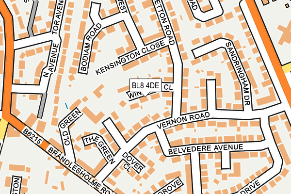 BL8 4DE map - OS OpenMap – Local (Ordnance Survey)