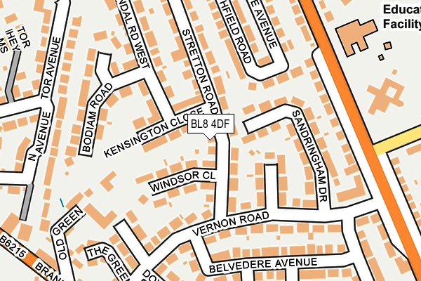 BL8 4DF map - OS OpenMap – Local (Ordnance Survey)