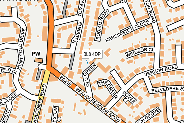 BL8 4DP map - OS OpenMap – Local (Ordnance Survey)