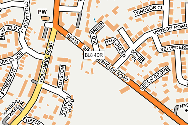 BL8 4DR map - OS OpenMap – Local (Ordnance Survey)