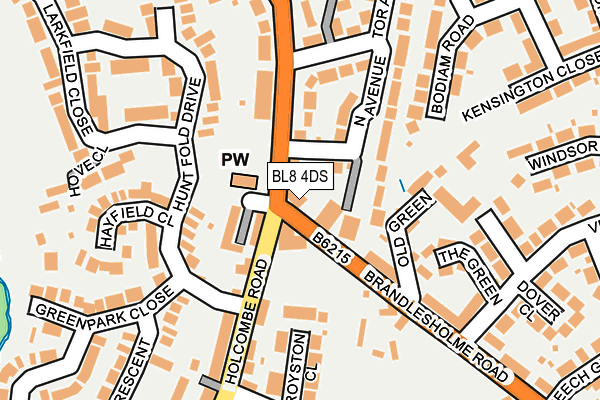 BL8 4DS map - OS OpenMap – Local (Ordnance Survey)