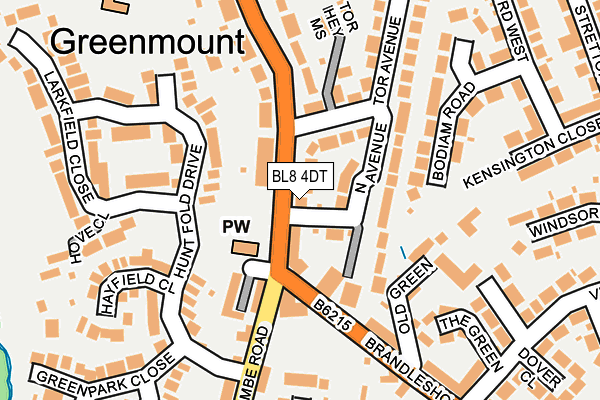 BL8 4DT map - OS OpenMap – Local (Ordnance Survey)