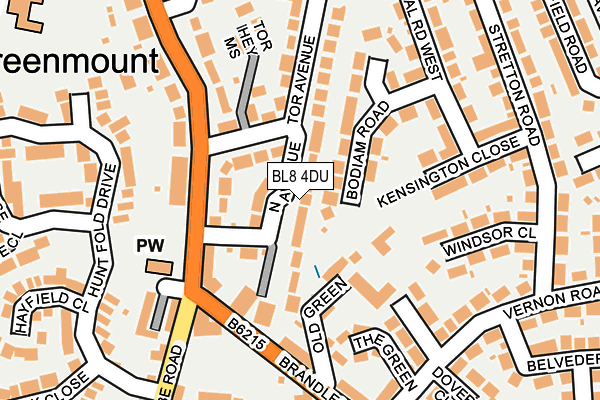 BL8 4DU map - OS OpenMap – Local (Ordnance Survey)