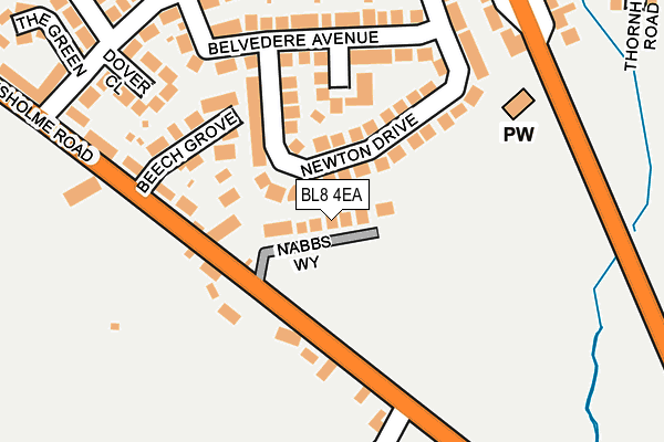 BL8 4EA map - OS OpenMap – Local (Ordnance Survey)