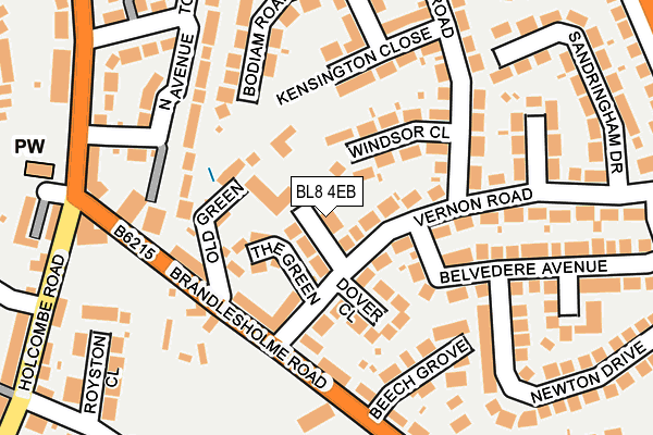 BL8 4EB map - OS OpenMap – Local (Ordnance Survey)