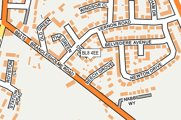 BL8 4EE map - OS OpenMap – Local (Ordnance Survey)