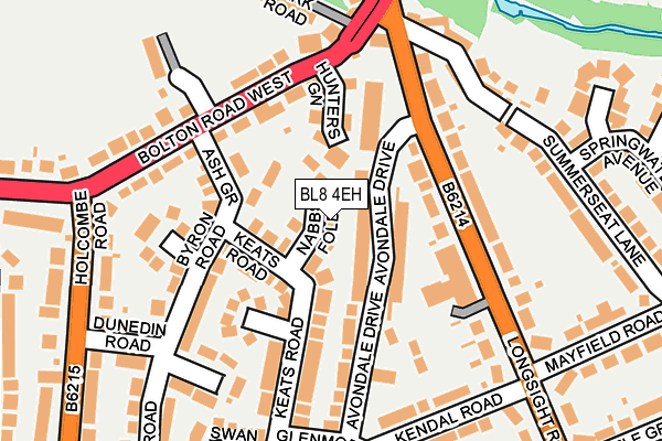 BL8 4EH map - OS OpenMap – Local (Ordnance Survey)