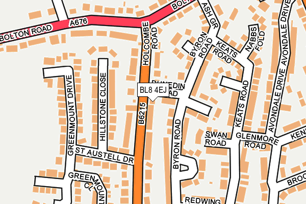 BL8 4EJ map - OS OpenMap – Local (Ordnance Survey)