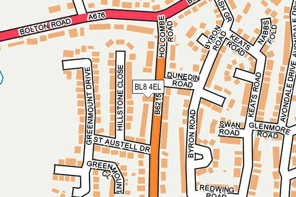 BL8 4EL map - OS OpenMap – Local (Ordnance Survey)