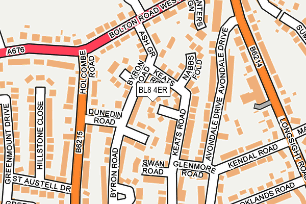 BL8 4ER map - OS OpenMap – Local (Ordnance Survey)