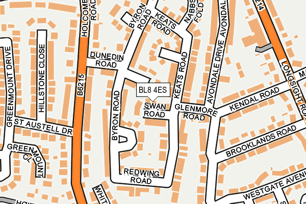 BL8 4ES map - OS OpenMap – Local (Ordnance Survey)