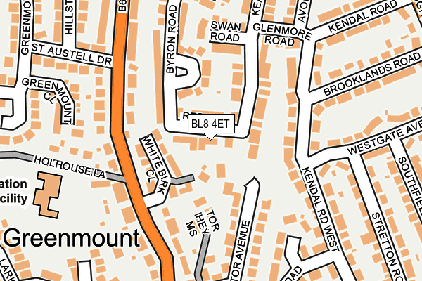 BL8 4ET map - OS OpenMap – Local (Ordnance Survey)