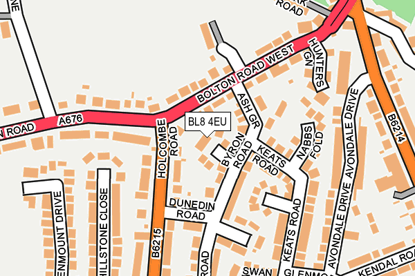 BL8 4EU map - OS OpenMap – Local (Ordnance Survey)