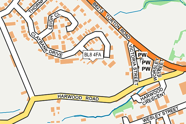 BL8 4FA map - OS OpenMap – Local (Ordnance Survey)