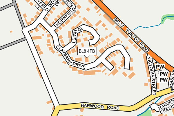 BL8 4FB map - OS OpenMap – Local (Ordnance Survey)