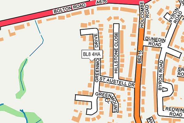 BL8 4HA map - OS OpenMap – Local (Ordnance Survey)
