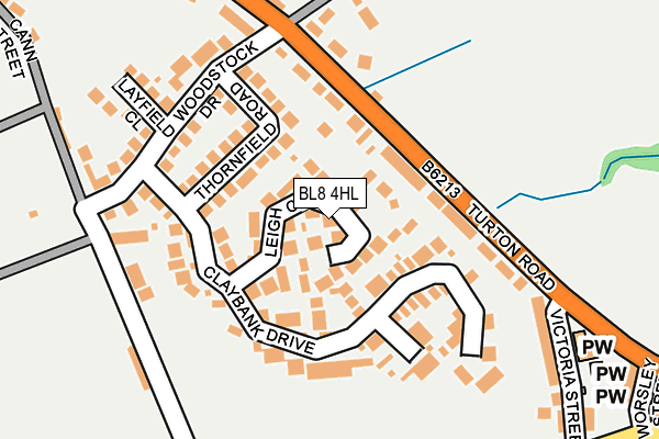 BL8 4HL map - OS OpenMap – Local (Ordnance Survey)