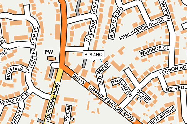 BL8 4HQ map - OS OpenMap – Local (Ordnance Survey)
