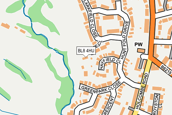 BL8 4HU map - OS OpenMap – Local (Ordnance Survey)