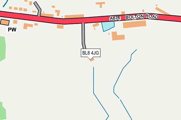 BL8 4JG map - OS OpenMap – Local (Ordnance Survey)
