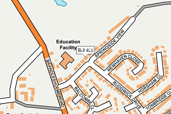 BL8 4LU map - OS OpenMap – Local (Ordnance Survey)