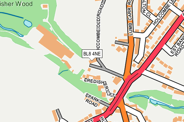 BL8 4NE map - OS OpenMap – Local (Ordnance Survey)