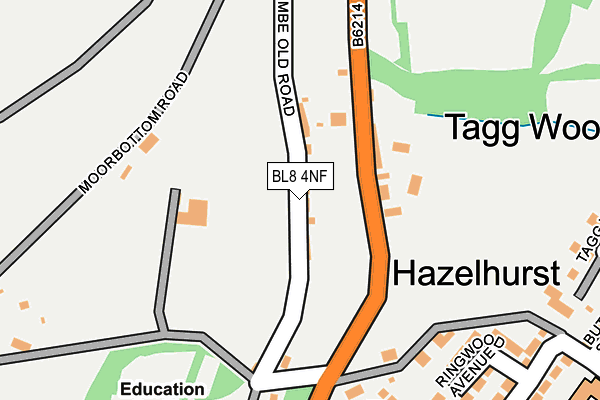 BL8 4NF map - OS OpenMap – Local (Ordnance Survey)