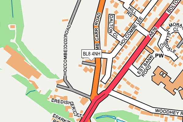 BL8 4NH map - OS OpenMap – Local (Ordnance Survey)