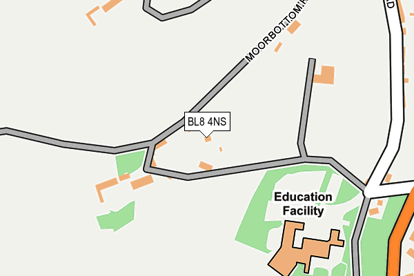 BL8 4NS map - OS OpenMap – Local (Ordnance Survey)