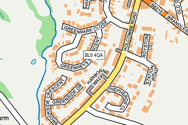 BL8 4QA map - OS OpenMap – Local (Ordnance Survey)