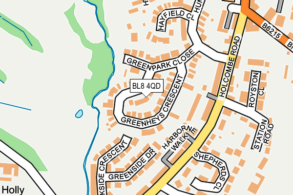BL8 4QD map - OS OpenMap – Local (Ordnance Survey)