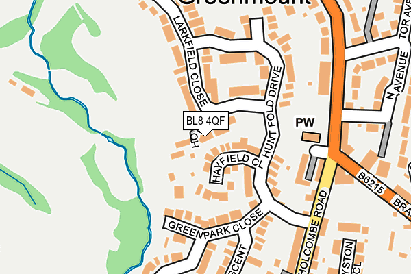 BL8 4QF map - OS OpenMap – Local (Ordnance Survey)