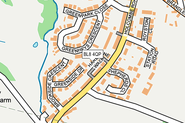 BL8 4QP map - OS OpenMap – Local (Ordnance Survey)