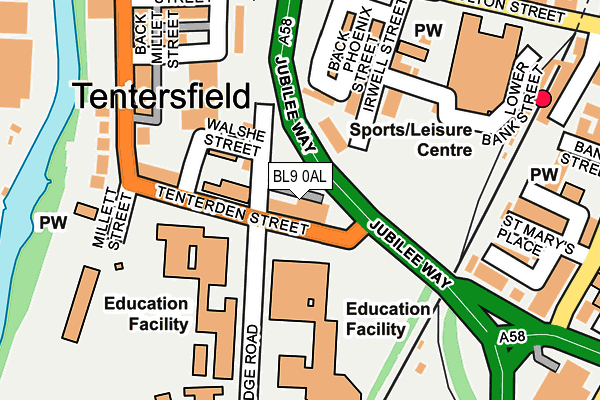 BL9 0AL map - OS OpenMap – Local (Ordnance Survey)