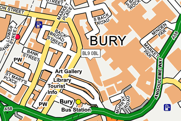 Map of VAPE CITY BURY LTD at local scale