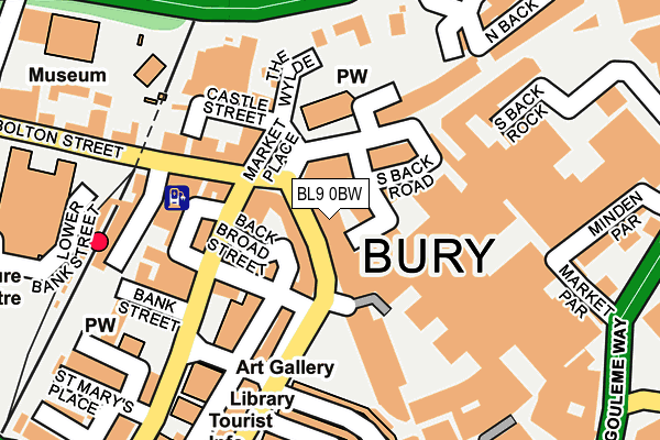 BL9 0BW map - OS OpenMap – Local (Ordnance Survey)