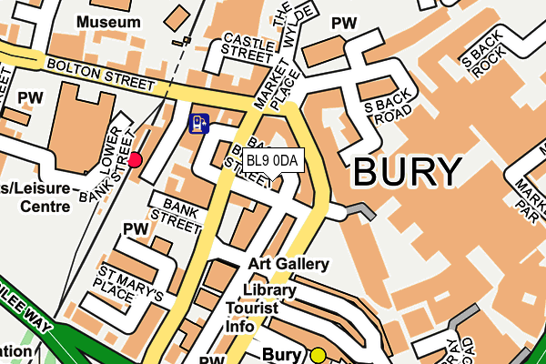 BL9 0DA map - OS OpenMap – Local (Ordnance Survey)
