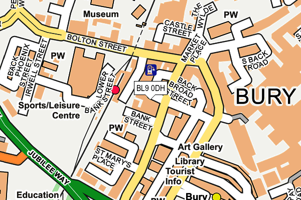 BL9 0DH map - OS OpenMap – Local (Ordnance Survey)