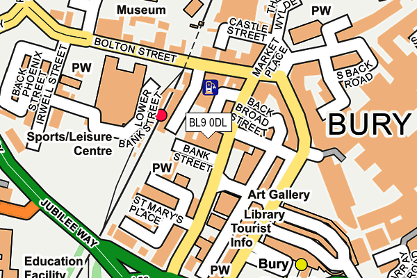 BL9 0DL map - OS OpenMap – Local (Ordnance Survey)